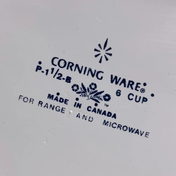 Vintage Corningware Blue Cornflower P-1.5- B 6 Cup Casserole Dish - Picture 10 of 14
